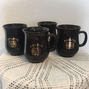 Set of 4 Vintage Baileys Coffee Mugs